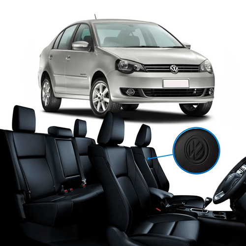 CAPA DE BANCO DE COURO ECOL POLO HATCH/SEDAN 03/14 PRETO ECO BRASIL