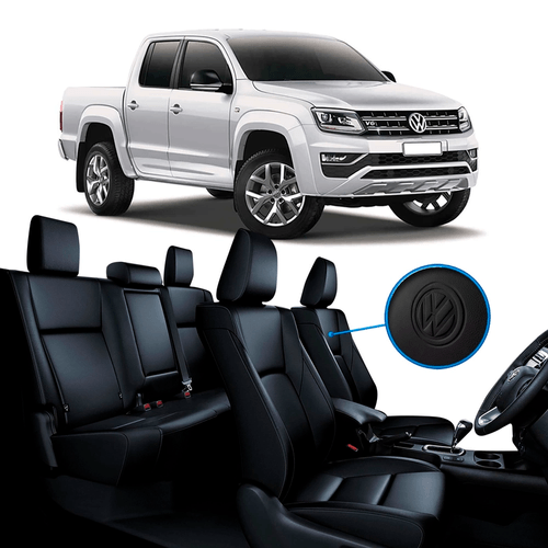 CAPA DE BANCO DE COURO ECOL AMAROK 12/15 PRETO ECO BRASIL