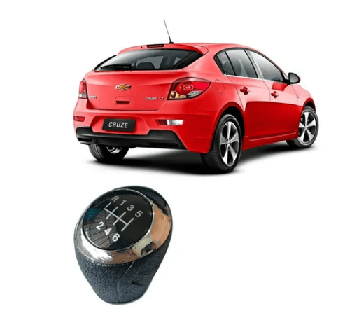 Bola de Câmbio Manopla Chevrolet Cruze Lente Acrilica Preta com Aro Cromado 0061043 Auto Quality
