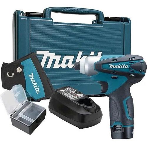 Parafusadeira de Impacto a Bateria 12V + Carregador 2 Baterias Maleta e Acessórios - Makita-TD090DWE