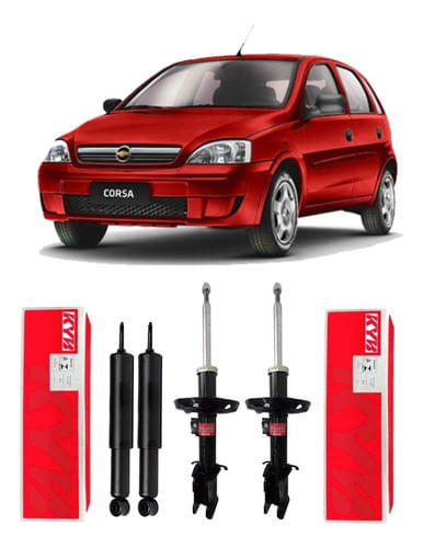 4 Amortecedor Suspenção Corsa 2007 2008 2009 2010 2011 2012
