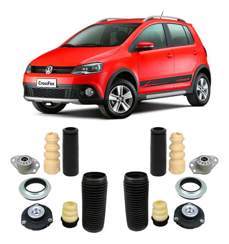 2 Kit Batente Dianteiro Traseiro Crossfox 2010 2011 2012 13