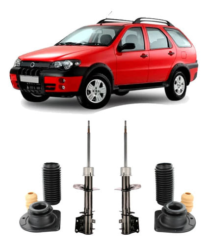 2 Amortecedor Dianteiro + Kit Palio Adventure 2005 2007 2008