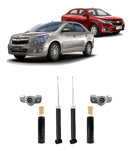 2 Amortecedor + Kit Traseiro Cobalt 2011 2012 2013 2014 15