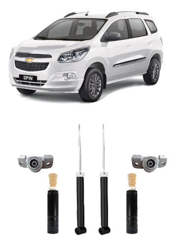 2 Amortecedor Kit Coxim Traseiro Gm Spin 2017 2018 2019 2020
