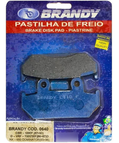 Pastilha Dianteira Cbr1000f 87/93 Nx650 93/96 Vrf700 86/87