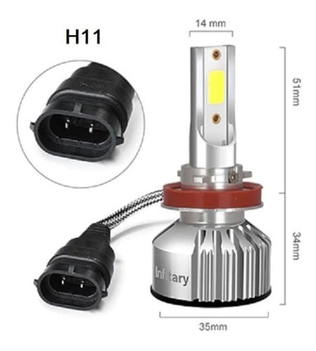 Kit Lâmpada Super Led 10000 Lúmens Farol Carro Moto Infitary