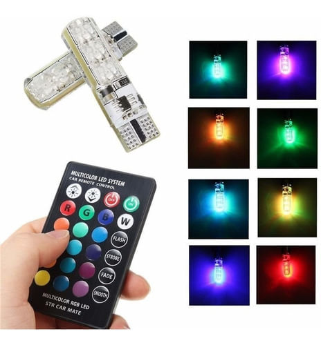 Par Lâmpada Pingo 6 Leds Rgb 16 Cores Com Controle Remoto