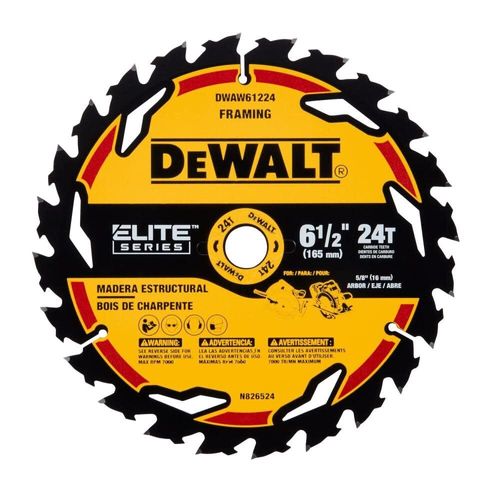 Lâmina Serra Circular Elite 6 1/2 Pol. 24 Dentes -DWAW61224 - Dewalt