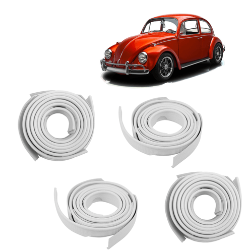 Jogo Galão Debrum do Paralama 4 peças Fusca 59 a 96 Branco