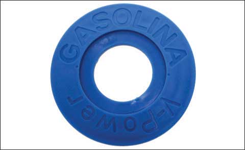 disco de identificação de combustível azul gasolina v-power      / UN / Zarzur