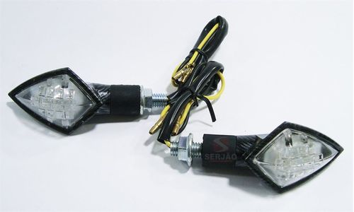 Pisca Led Cbx250 Twister Fazer250 Cb300 Xj6 Hornet Carbono Par