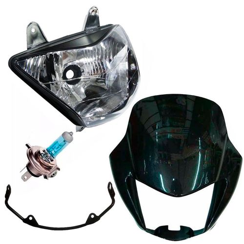 Kit Farol Falcon Lâmpada Farol Aranha Carenagem  Cinza 2002