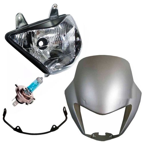 Kit Farol Falcon Lâmpada Farol Aranha Carenagem Prata 2006