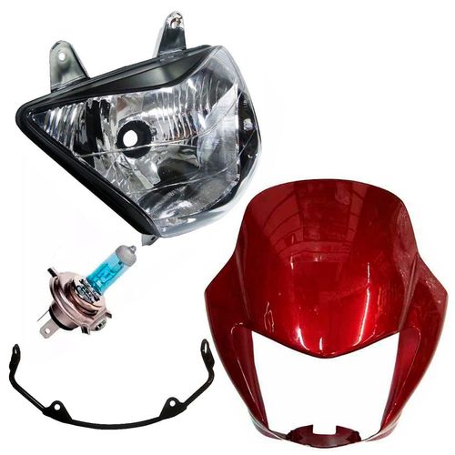 Kit Farol Falcon Lâmpada Farol Aranha Carenagem Vermelho 2002 / 2003