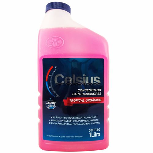 Aditivo Concentrado Celsius para Água do Radiador Tropical Orgânico com Etilenoglicol STP 1L