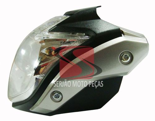 Farol Fazer 250 2011/2016 Com Carenagem Lampada Par Abas Prata