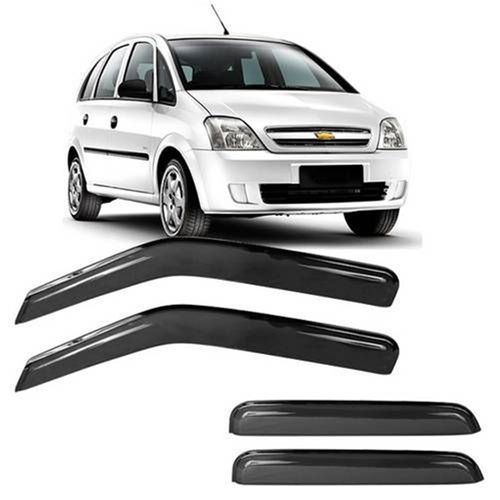 Calha de Chuva 4 Portas<br>Chevrolet Meriva 2003 até 2012