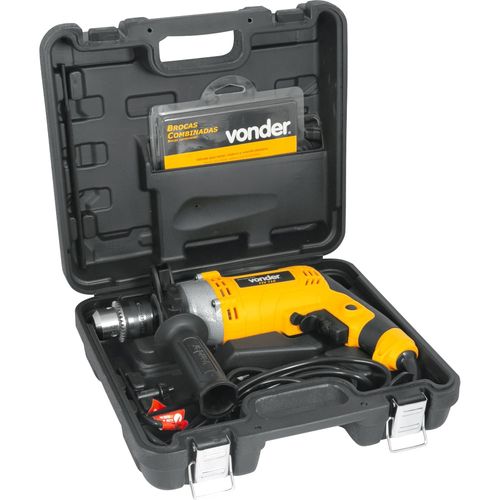 Furadeira com impacto 1/2 com jogo de 9 brocas FIV 709 127 VOLTS- VONDER