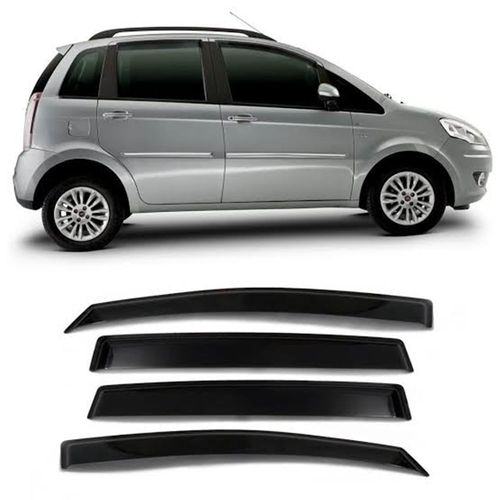 Calha de Chuva 4 Portas<br>Fiat Idea 2005 até 2016<br>Inclusive Idea Adventure