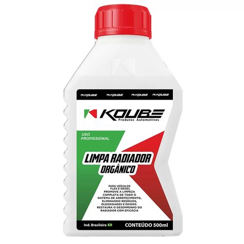 Limpa Radiador Koube Sistema de Arrefecimento Orgânico Para Veículos Flex e Diesel Koube Uso Profissional 500ml