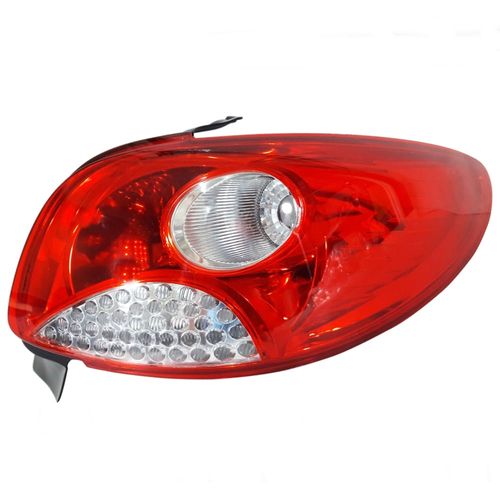 Lanterna Traseira com Grade da Ré Cromado Peugeot 207 Hatch 2008 até 2016