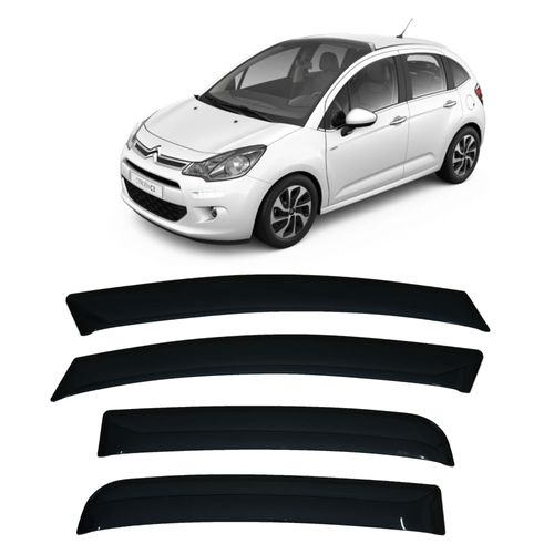 Calha de Chuva 4 Portas - Novo Citroen C3 2013 até 2018