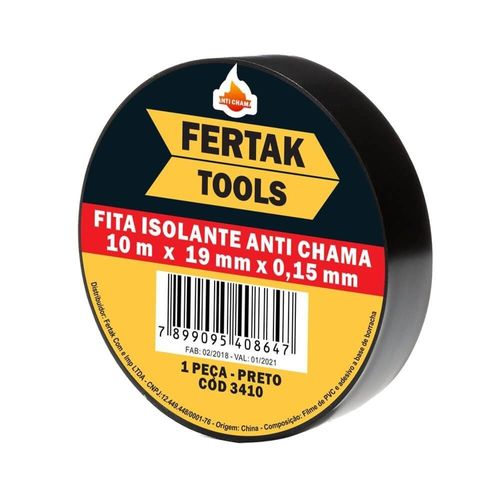 Fita Isolante Antichama 19mmx 10 Mts - Fertak - ( 10 Peças )