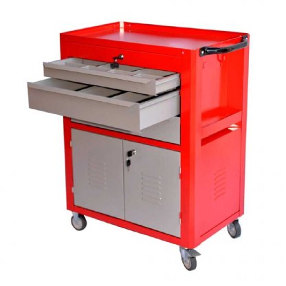 Carrinho de ferramentas 3 gavetas FERCAR C06 Vermelho e Cinza