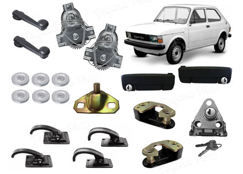 Kit Fiat 147 Fecho + Maçanetas + Batentes + Maquina