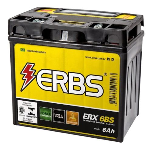 Bateria AGM Moto ERBS 12V 6Ah ERX 6BS SUPER POLARIS OUTLAW PREDATOR SPORTSMAN SCRAMBLER SUNDOWN LT80