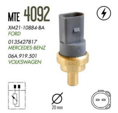 Interruptor Temperatura Golf 1.6 8V 1997 A 2005 Cinza