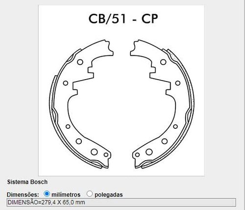 Sapatas Freio S-10 Blazer 6Cil 95 Ranger 05 S-10 2.8 Mwm
